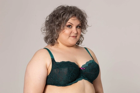Bra soft green with black BM Emerald