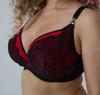 Bra soft bleck with red PLM Red Bella