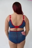 Top without underwire blue with red Top FB Country