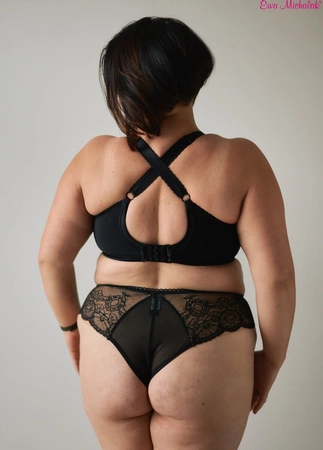 Bra semi-soft black with beige FB-PL Bella