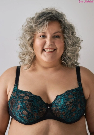 Bra soft black with green BML Hella