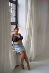 Bra semi-soft navy blue with beige FB-PL Mystery 