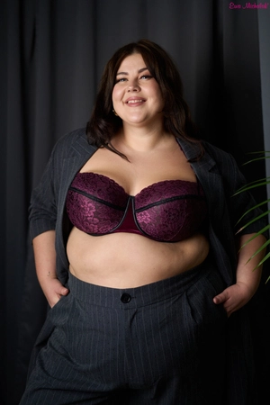 Bra soft plum BM Kołnierzyk