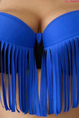 Bra Padded blue with black PL Bra for swimsuit Charleston