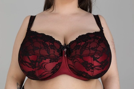 Bra semi-soft black with red FB Flamenco