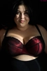 Bra padded black with red PL Basia