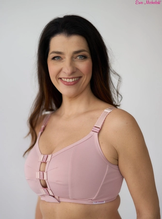 Powder pink underwired top fastened at the front Top Kliklak Pink