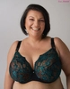 Bra semi-soft black with green FB-PL Hella