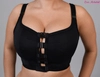 Top without underwires black fastened at the front Top Kliklak Wygodniczek