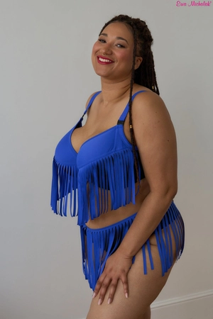 Bra semi-soft blue with black FB-PL Bra to the Swimsuit Charleston