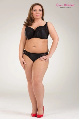 Biustonosz półusztywniany czarny SF Czarny Gładzioch