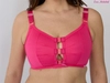 Pink underwired top with front closure Top Kliklak Malina