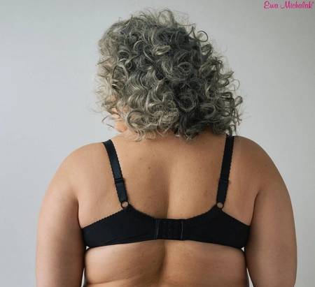 Biustonosz miękki czarny z zielonym BML Hella