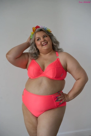 Bra soft coral/pink PLM Bra for Swimsuit Wściekły Koral